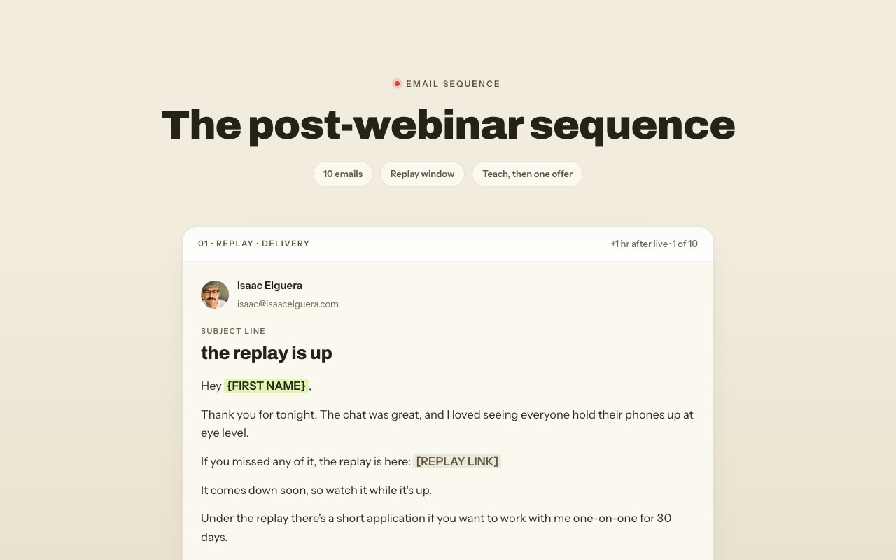 Post-webinar preview