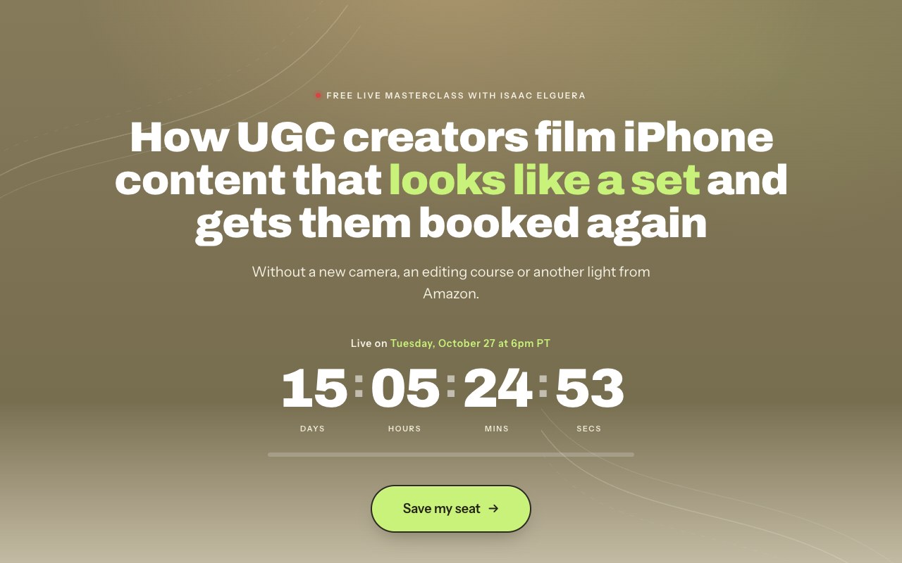 Registration page preview
