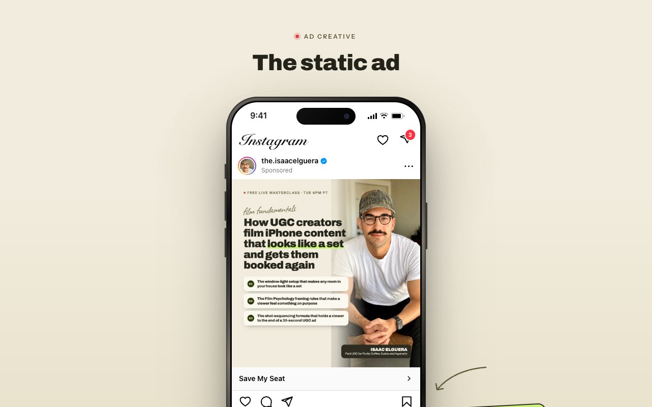 Static ad preview